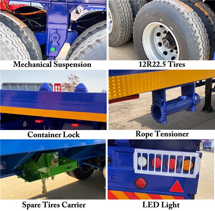 4 Axle 40 ft Flatbed Trailer for Sale Near Me Price In Guyana