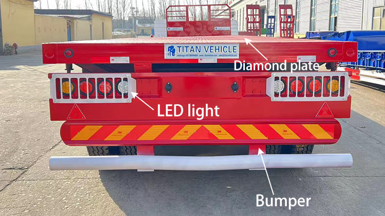 40 Foot Flatbed Trailer for Sale in Senegal with Front Board