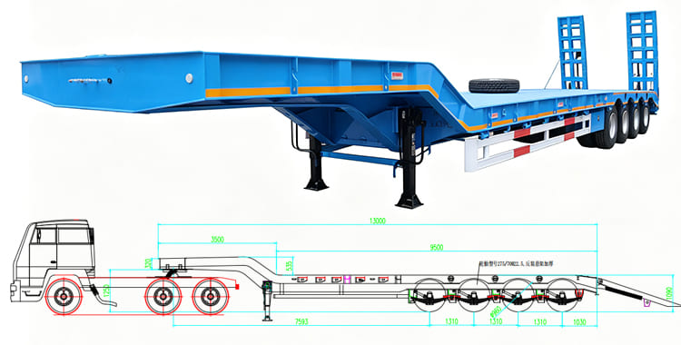 TITAN 4 Axle 100 Ton Low Bed Trailer for Sale in Guyana
